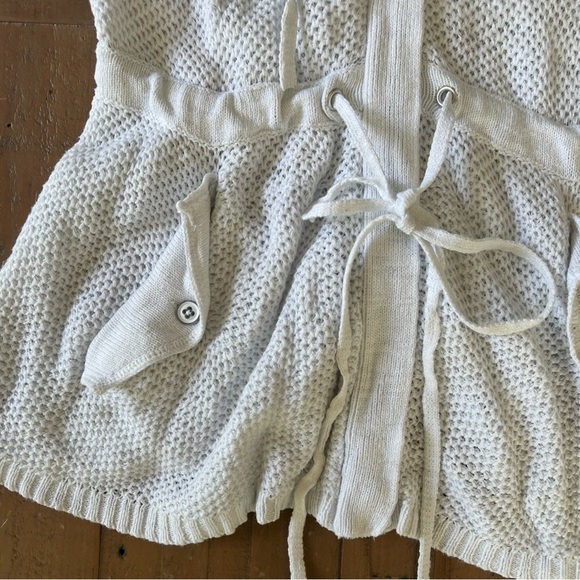 Michael Stars Fisherman Knit Zip Front Sweater XS/small Cardigan Crochet Preppy - Picture 2 of 10